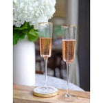 Hammered Clear Champagne Glass