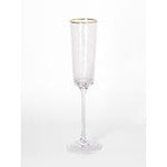 Hammered Clear Champagne Glass