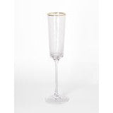 Hammered Clear Champagne Glass