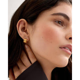 Hanna Huggie Hoop Earrings | Gold Coated