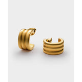 Hanna Huggie Hoop Earrings | Gold Coated