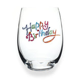 Happy Birthday Stemless Wine Glass