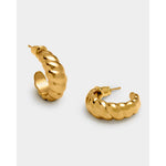 Harper Twist Hoop Earrings | Gold Coated
