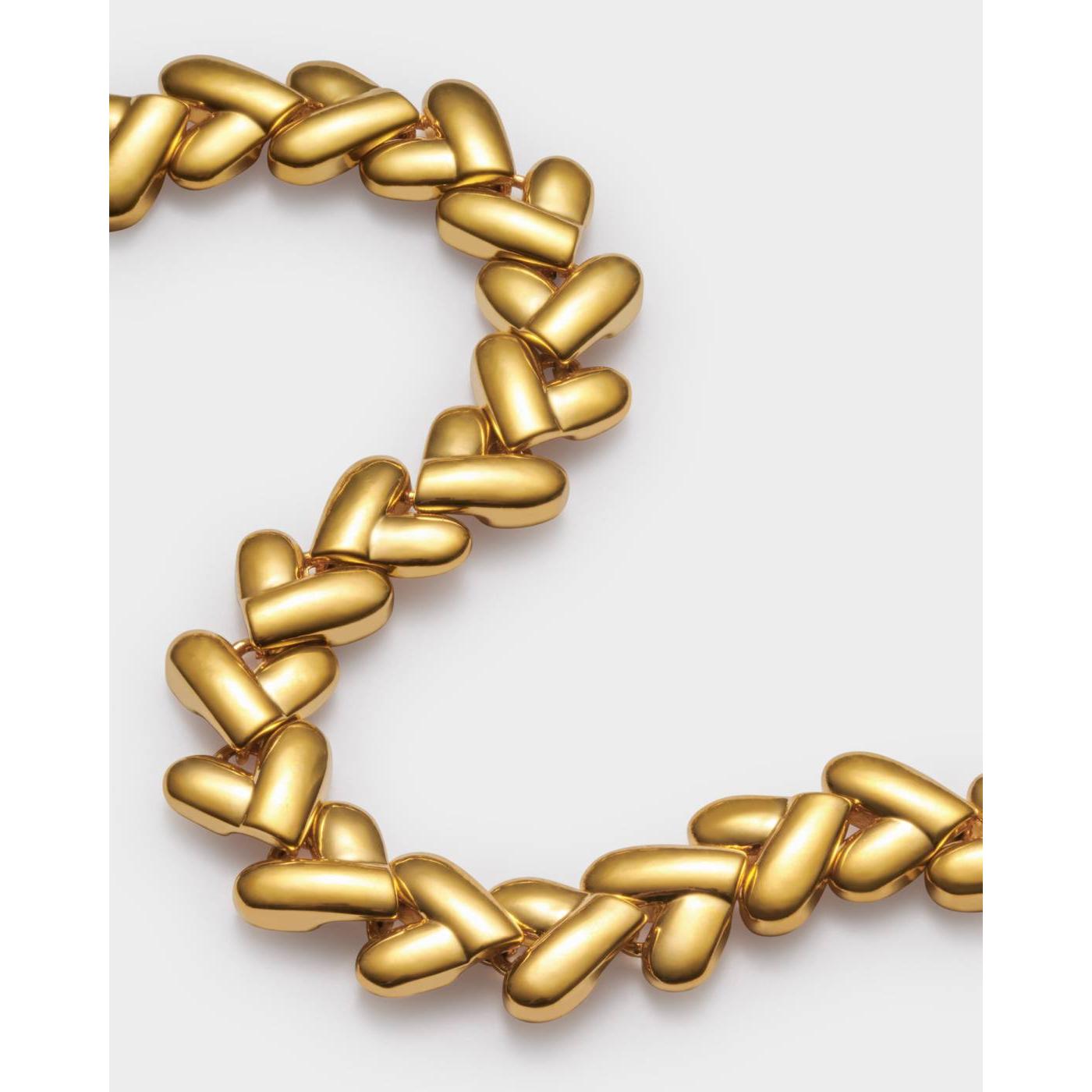 Heart Link Bracelet | Gold Coated