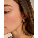 Heart Link Earrings | Gold Coated