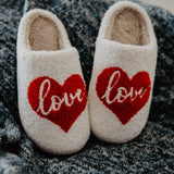 Heart w/ LOVE Fuzzy Slippers