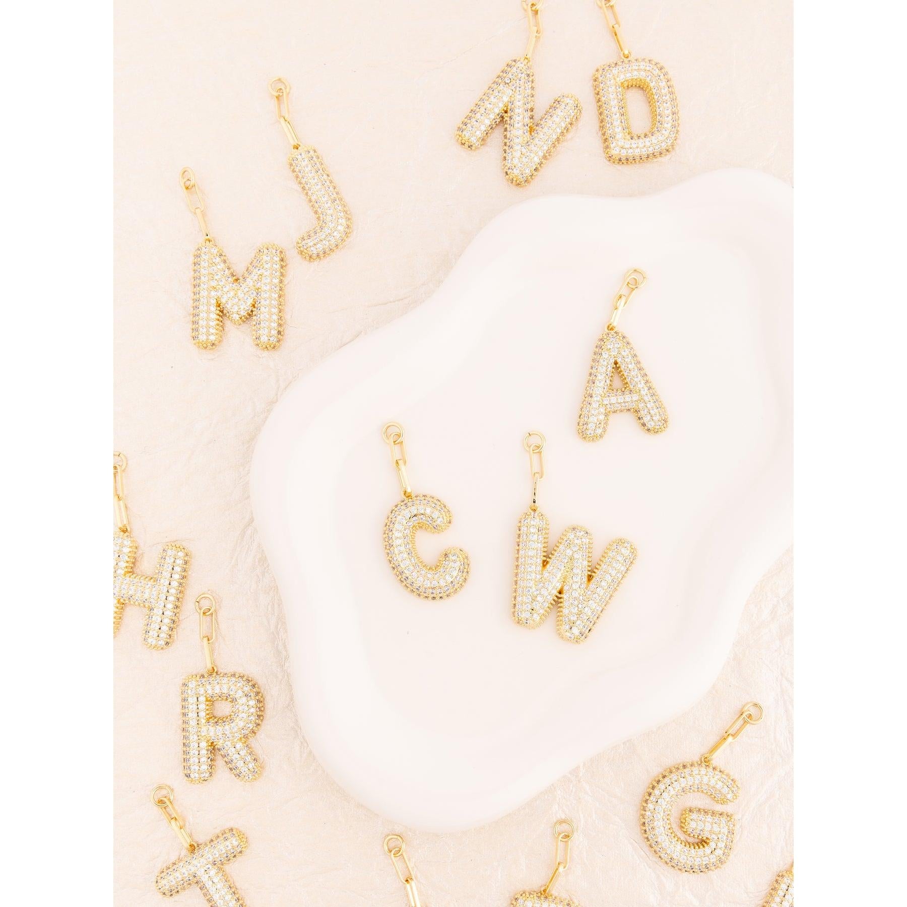 Heather Initial Bag Charm