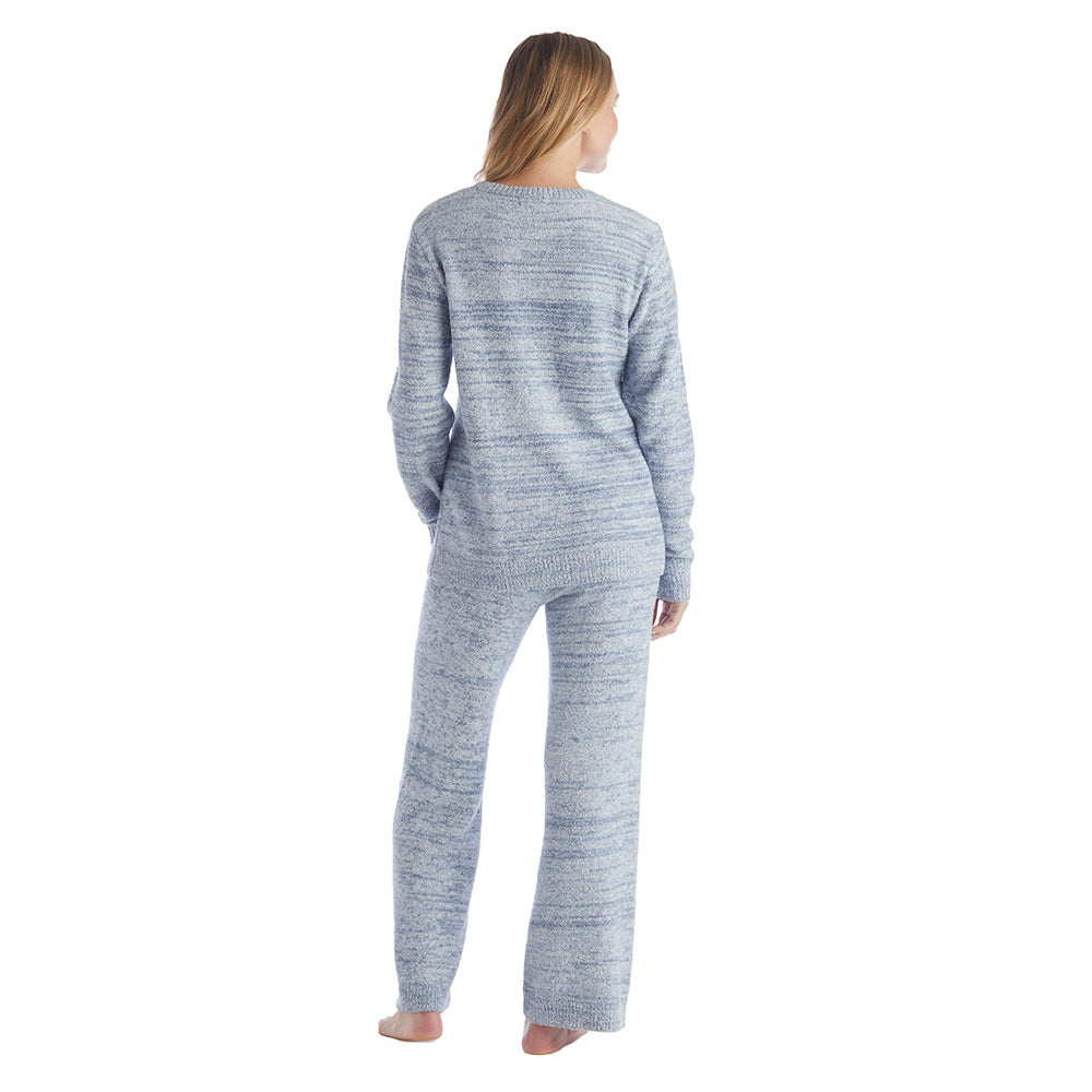 Heathered Marshmallow Wide Crew Heather Spring Lounge Set