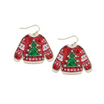 Holiday Sweaters w/ Trees Earrings