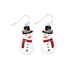 Holly Snowman Earrings