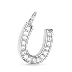 Horseshoe Necklace Charm - Silver