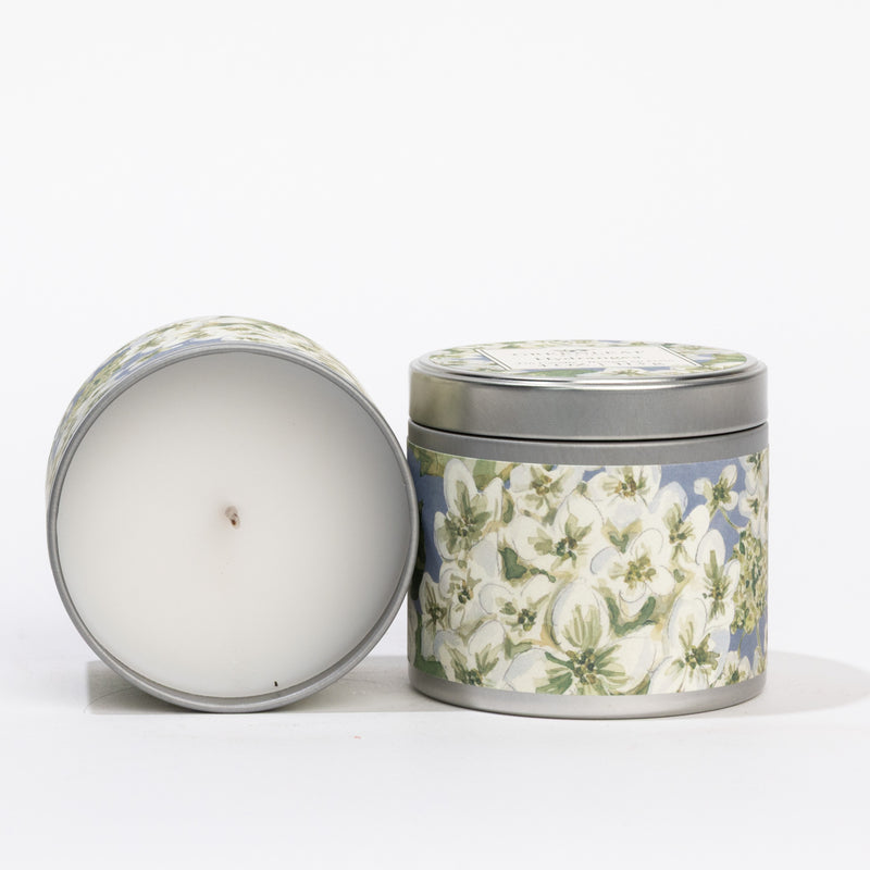 Hydrangea Tin Candle