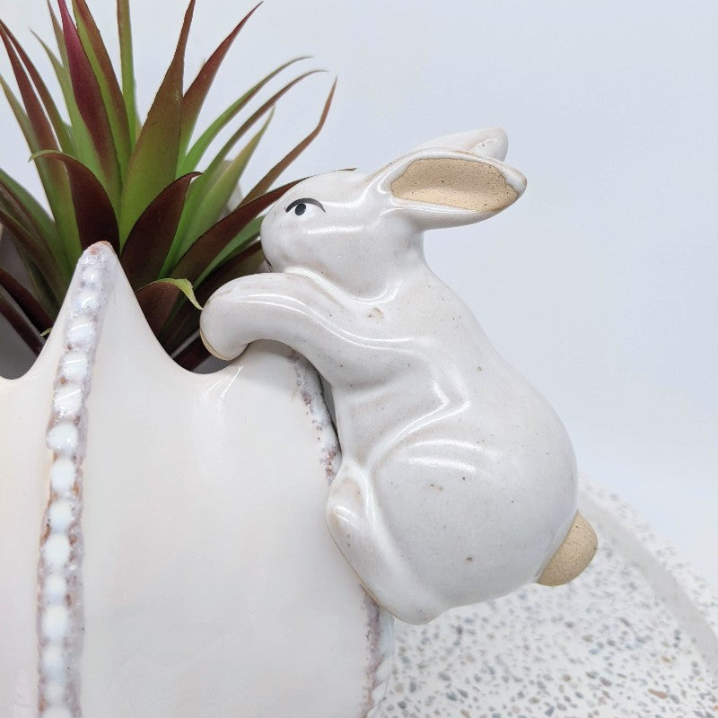 Inner White Bunny Pot Sitter