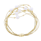 Layered Gold & Pearl Bracelet