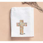 Jennie Watercolor Cross Tea Towel