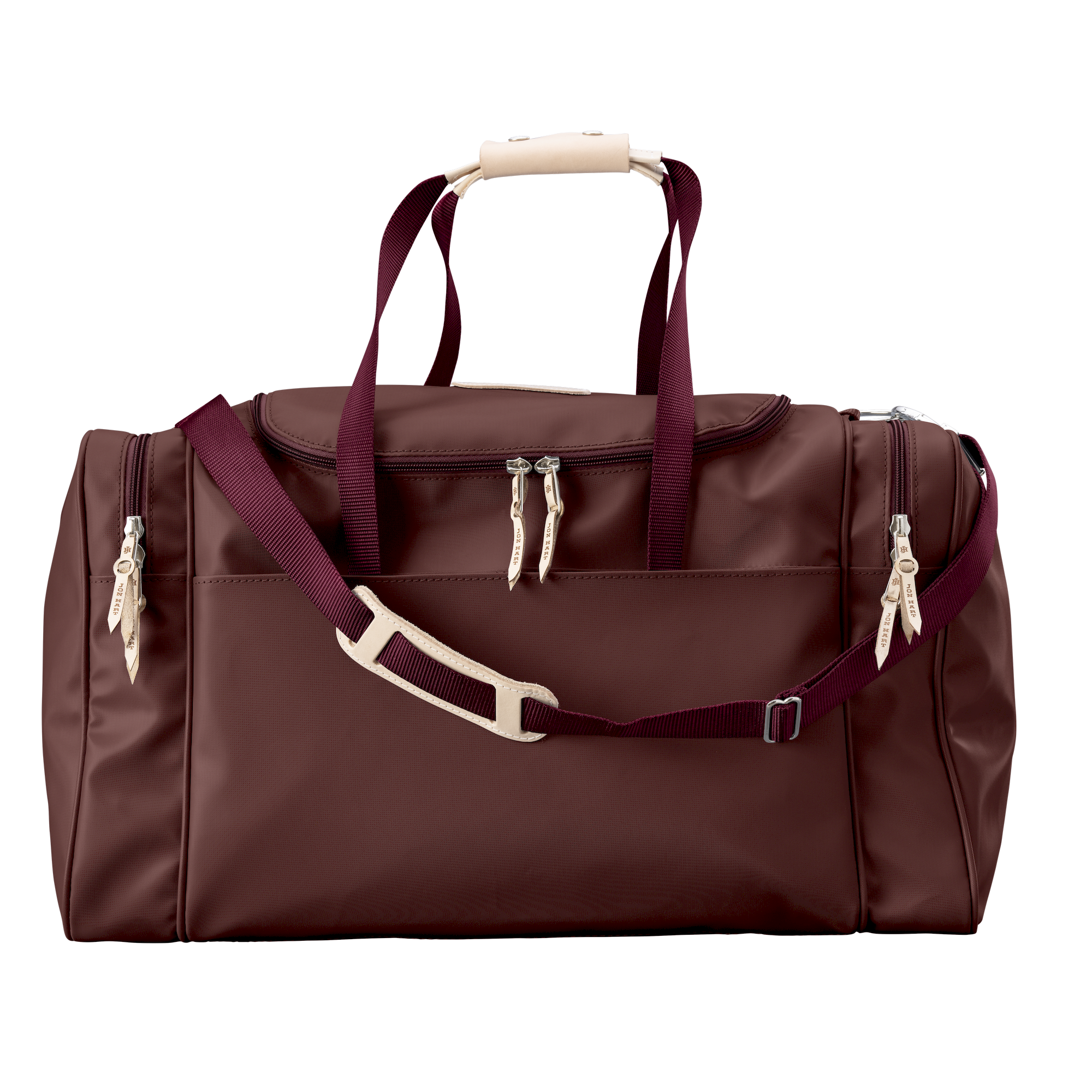 Jon Hart Large Square Duffel Burgundy