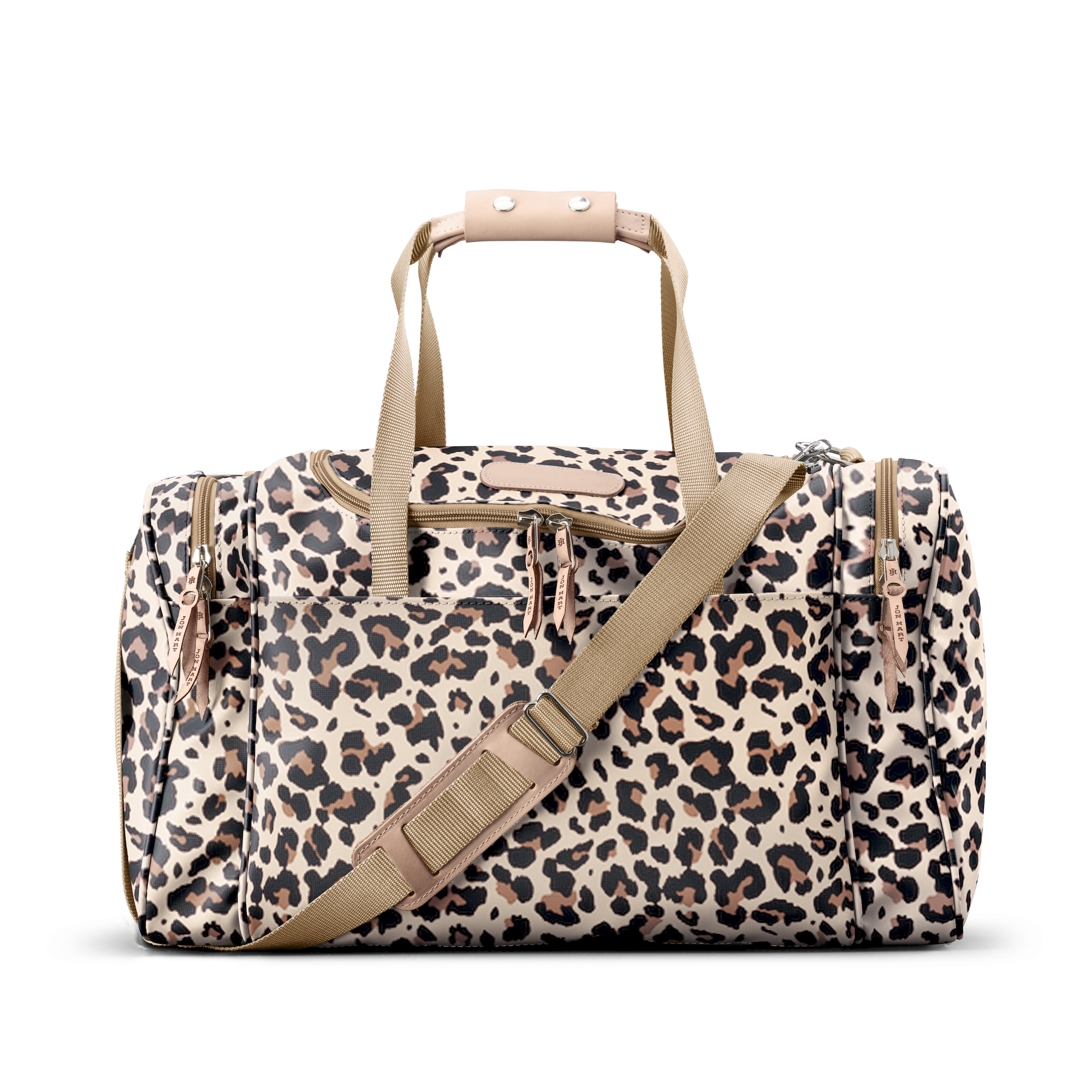 Jon Hart Medium Square Duffel Leopard