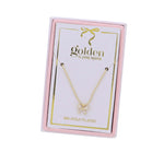 Kids 18K Plated Necklace - Crystal Bow