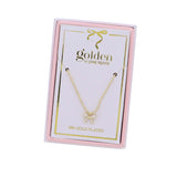 Kids 18K Plated Necklace - Crystal Bow