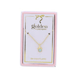 Kids 18K Plated Necklace - Opal Unicorn