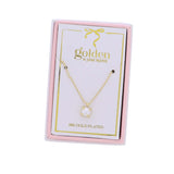Kids 18K Plated Necklace - Pearl Cabachon