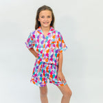 Kids Sweet Heart Satin Pajama Set