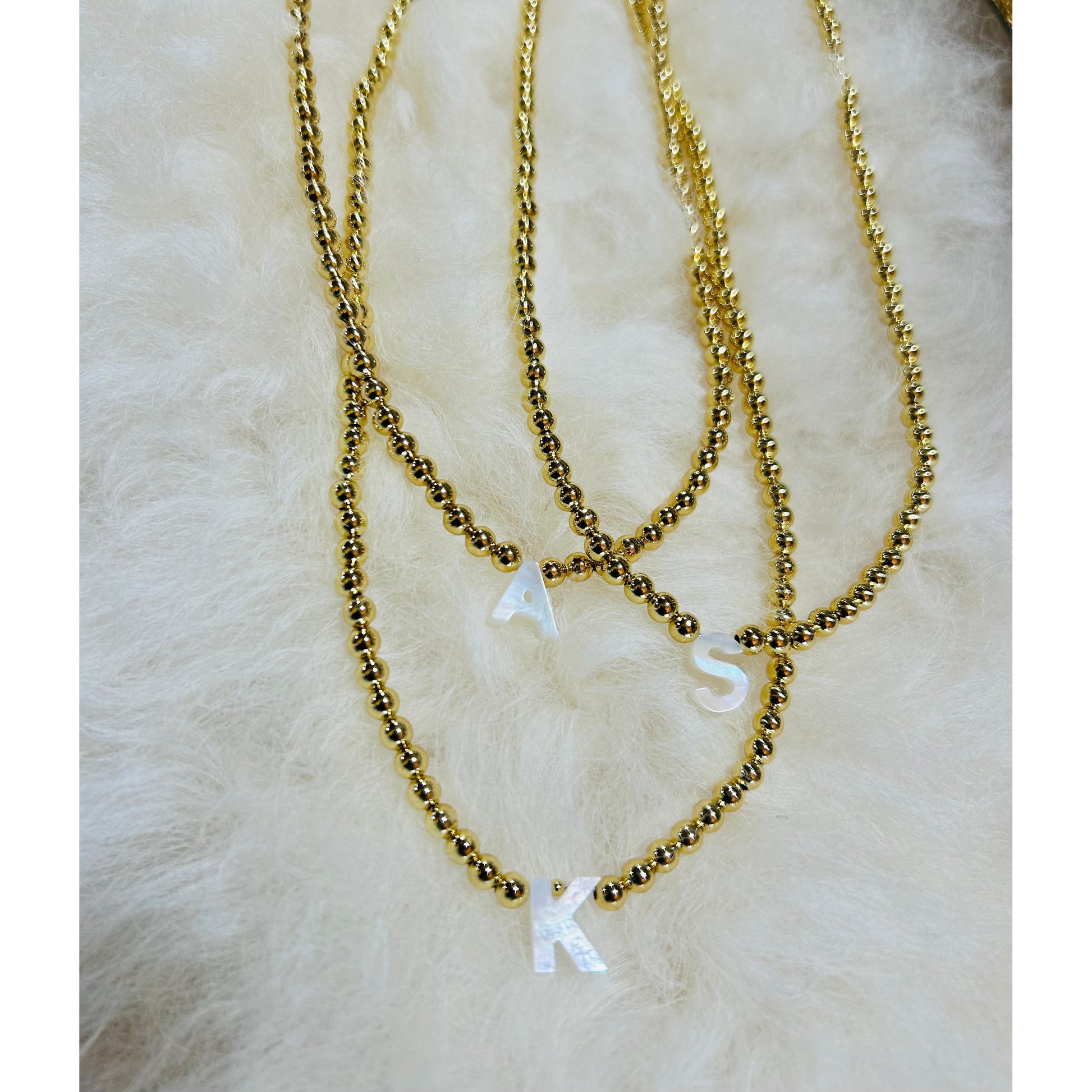 Kiki & Livy Pearl Letter Necklace - 14"