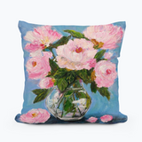 Kristies Pink Rose Petals Pillow - 18x18