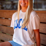 LG Graphic Cropped Tee - Collegiate