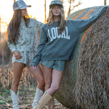 LG Crescent Crew - Olive Polka Dot