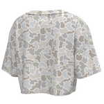 LG Boxy Crop Tee - Forest Camo Saltwater