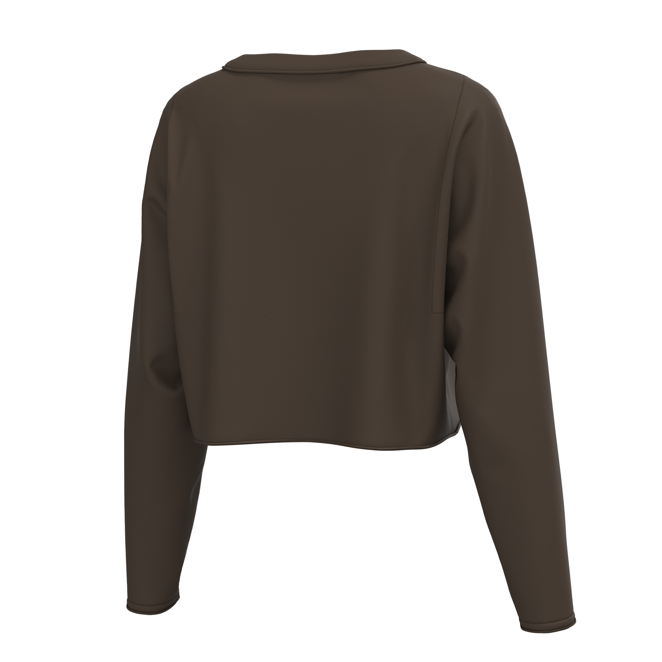 LG Boxy Cropped Tee Long Sleeve - Espresso