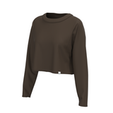 LG Boxy Cropped Tee Long Sleeve - Espresso