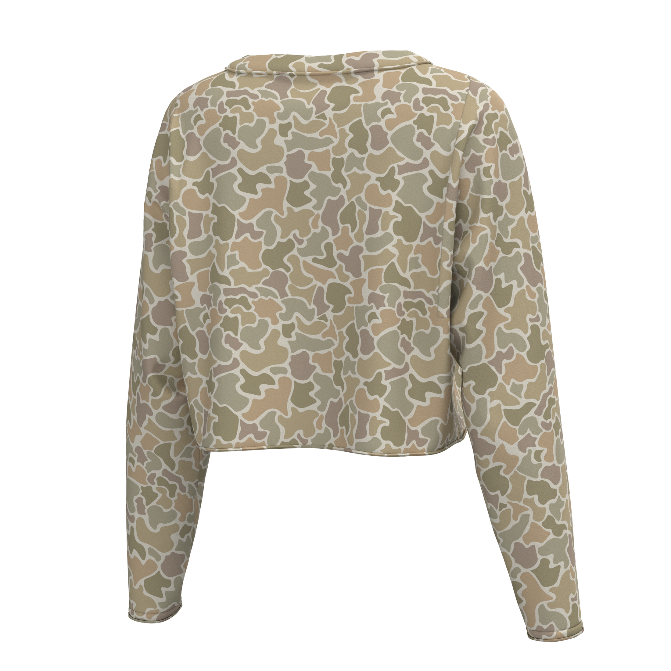 LG Boxy Cropped Tee Long Sleeve - Forest Camo Desert