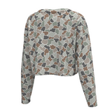 LG Boxy Cropped Tee Long Sleeve - Forest Camo Flora