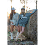 LG Crescent Crew - Olive Polka Dot
