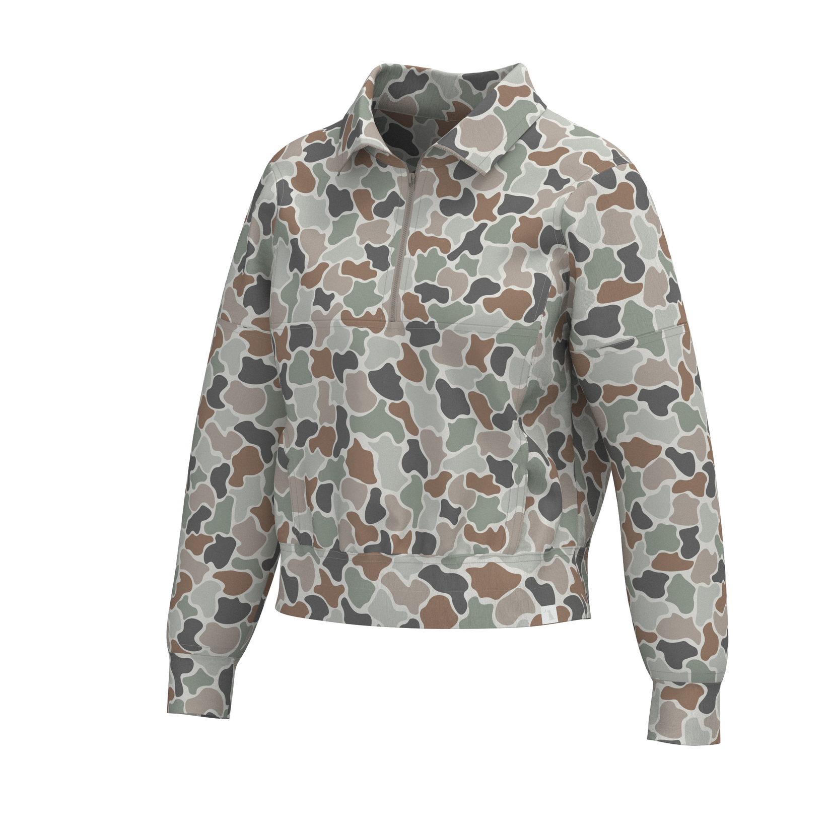 LG Velvet Fleece Quarter Zip - Forest Camo Flora