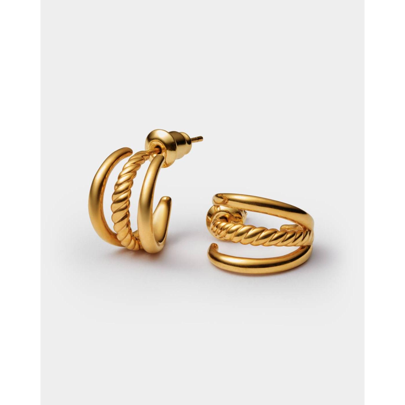 Laia Illusion Hoop Earrings | Gold Coated