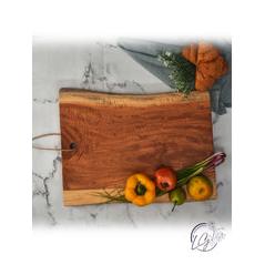 Large Live Edge Acacia Wood Cutting Board