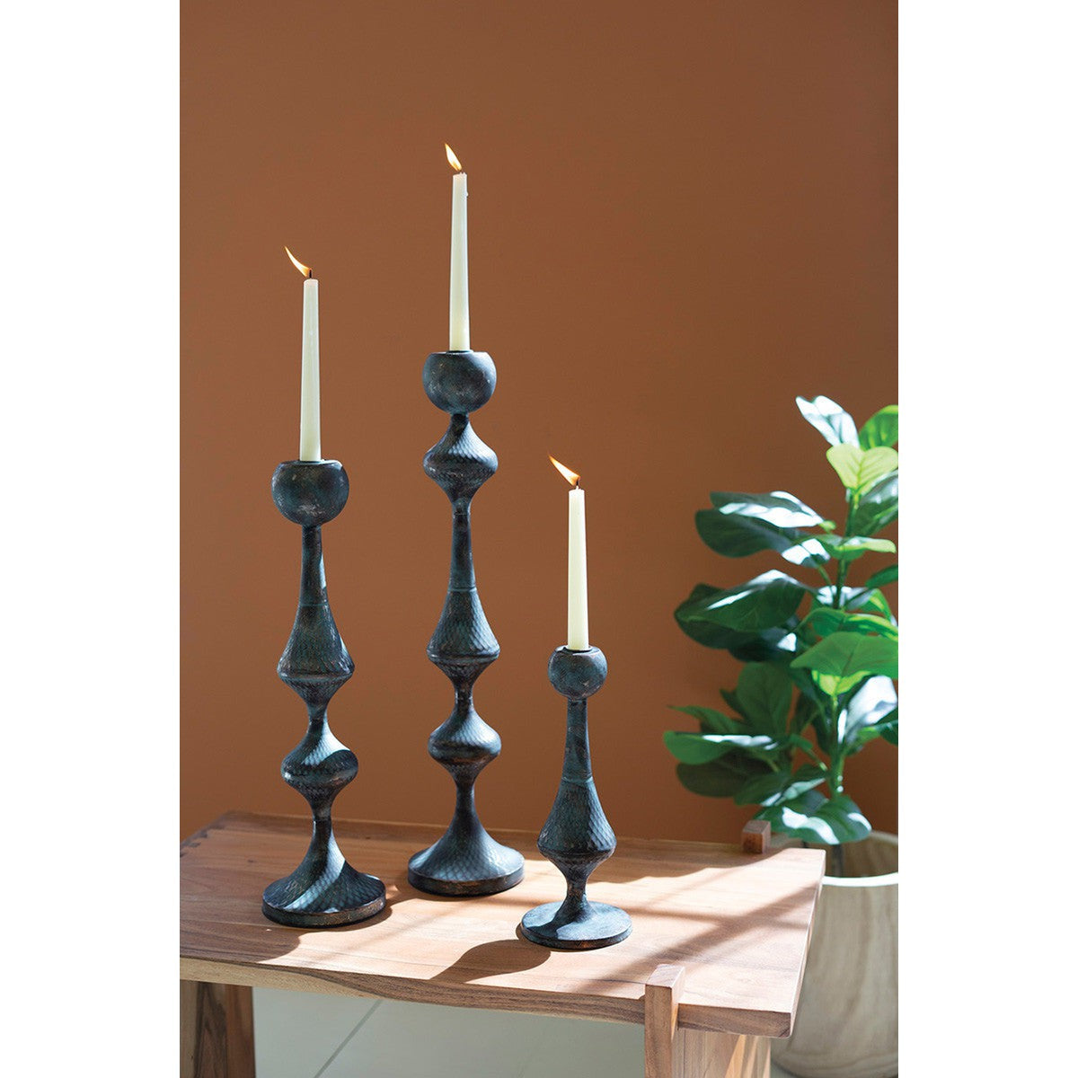 Large Metal Candle Tower