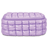 Lavender Shiny Puffer Cosmetic Case