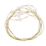 Layered Gold & Pearl Bracelet