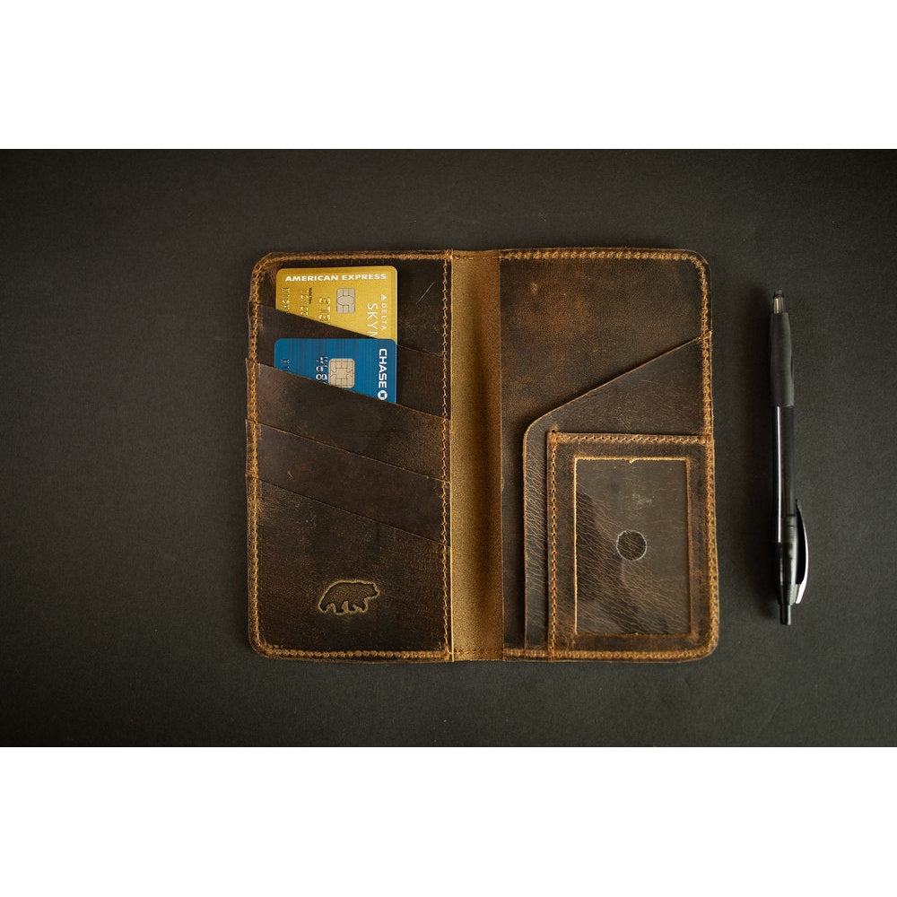 Leather Checkbook Wallet