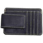 Leather Money Clip With Card Slots And Bill Holder