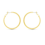 Leilani Polished Braided Large Hoop Gold Earrings - 50561