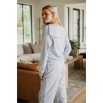 Light Blue Scuba Pants Set