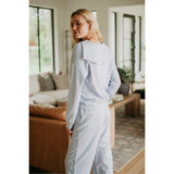 Light Blue Scuba Pants Set