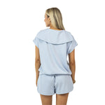 Light Blue Scuba Shorts Set