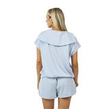 Light Blue Scuba Shorts Set