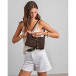 Lori Crossbody Bag | Bitter Chocolate Suedette